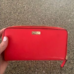 Kate spade salmon pink wallet